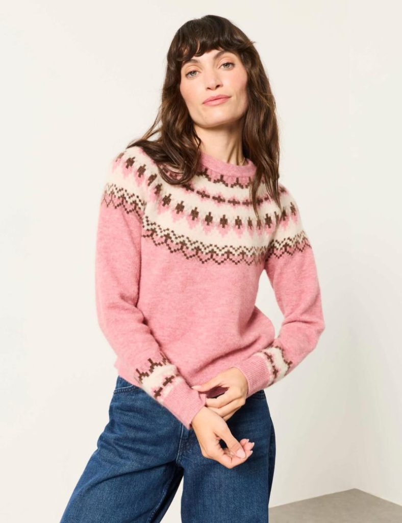 Fair Isle Crew Neck Jumper with Wool Christmas jumper from Marks & Spencer