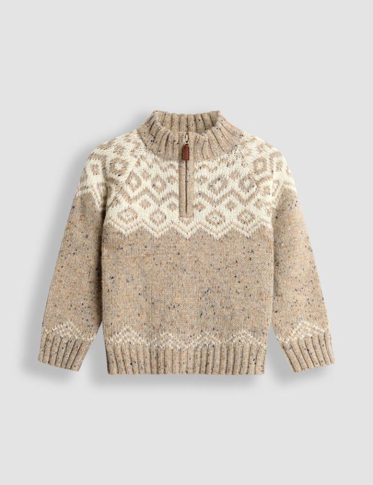 Fair Isle Half Zip Knit Jumper (1-7 Yrs) Christmas jumper from Marks & Spencer