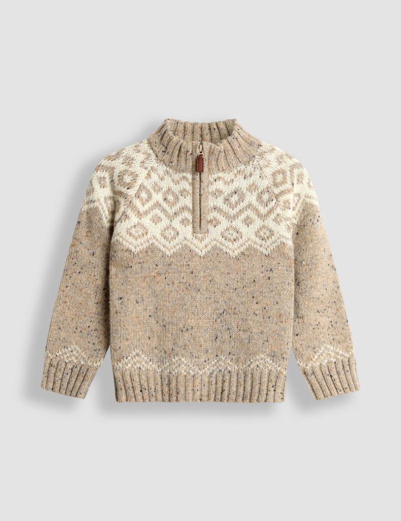 Fair Isle Half Zip Knit Jumper (1-7 Yrs) Christmas jumper from Marks & Spencer
