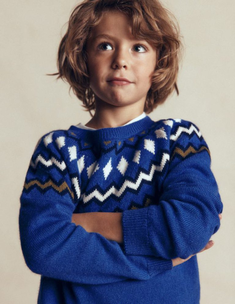 Fair Isle Jumper in Blue Christmas jumper from Boden