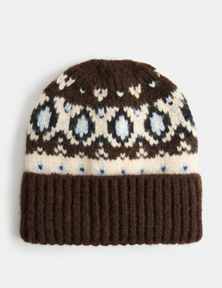 Fair Isle Knitted Beanie with Wool Christmas jumper from Marks & Spencer
