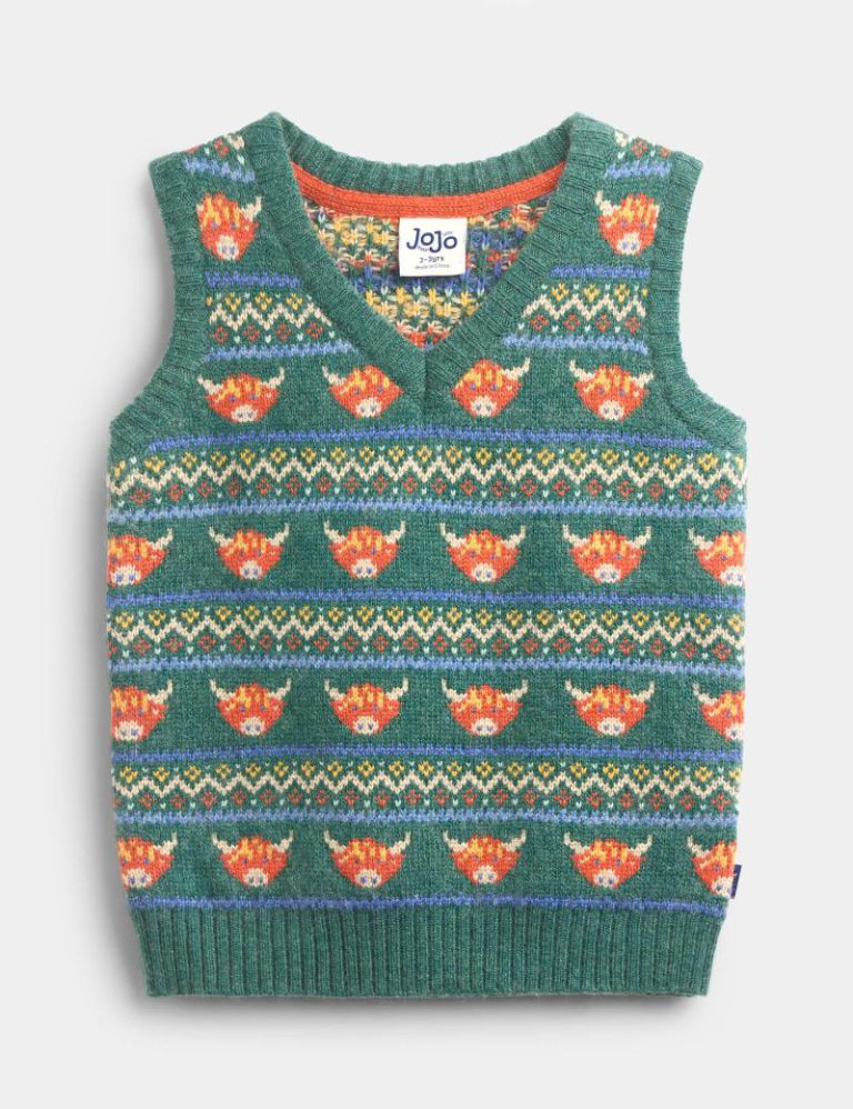 Fair Isle Knitted V Neck Tank Top Christmas jumper from Marks & Spencer