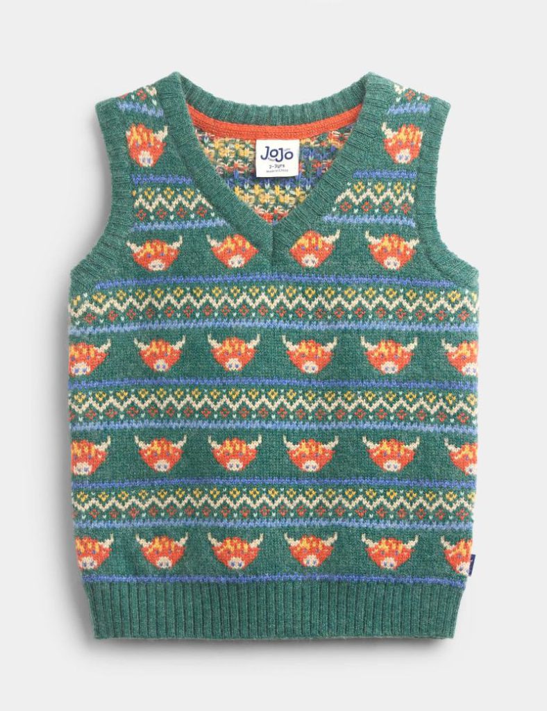 Fair Isle Knitted V Neck Tank Top Christmas jumper from Marks & Spencer