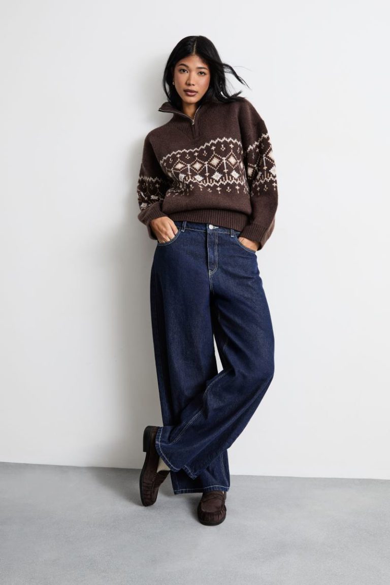Fairisle Half Zip Jumper Christmas jumper from Boohoo