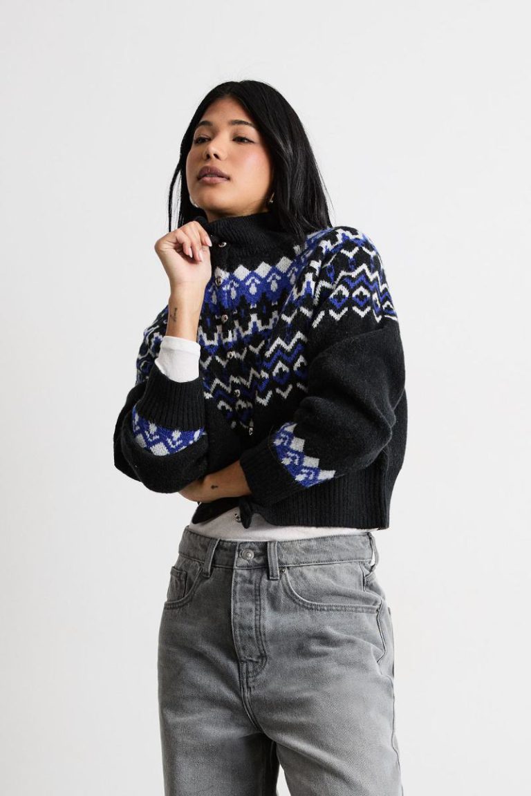 Fairisle High Neck Chunky Knit Cardigan Christmas jumper from Debenhams