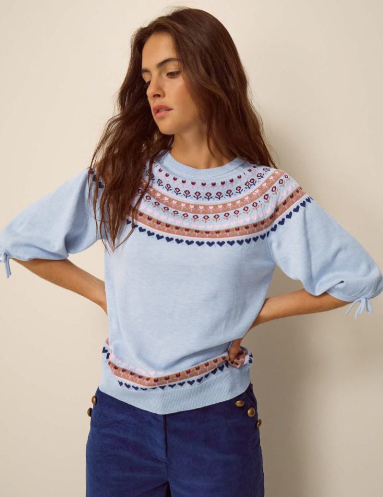 Fairisle Short Sleeve Jumper With Wool Christmas jumper from Marks & Spencer