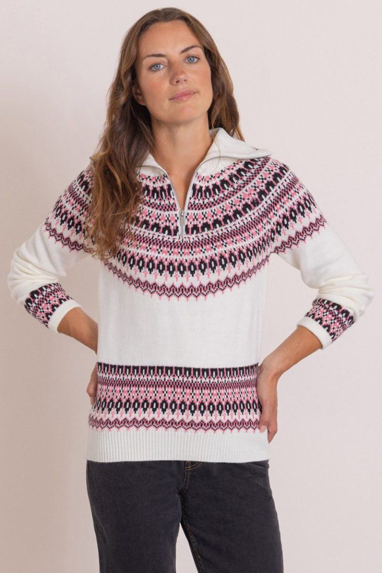 Fairisle Zip Neck Jumper Christmas jumper from Debenhams