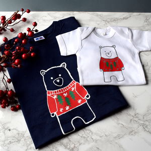 Father And Child Christmas Bear T Shirts from Not On The High Street