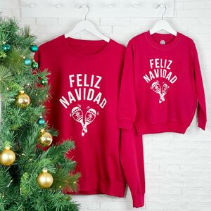 Feliz Navidad Matching Family Christmas Sweatshirt Set from Not On The High Street