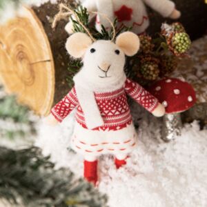 Felt Mr And Mrs Mouse In Christmas Jumpers from Not On The High Street