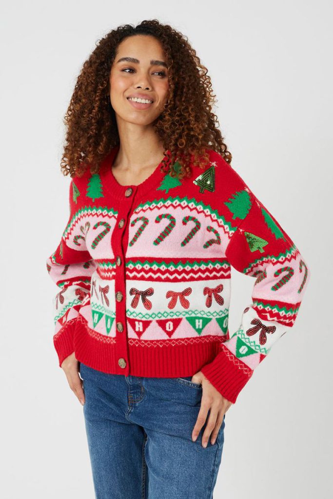 Festive Jacquard Knit Christmas Cardigan from Debenhams