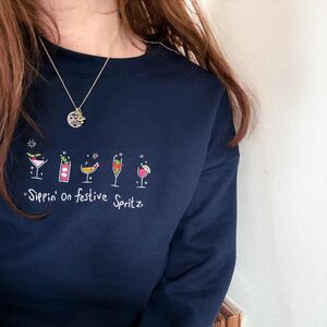 Festive Spritz Embroidered Christmas Jumper from Not On The High Street