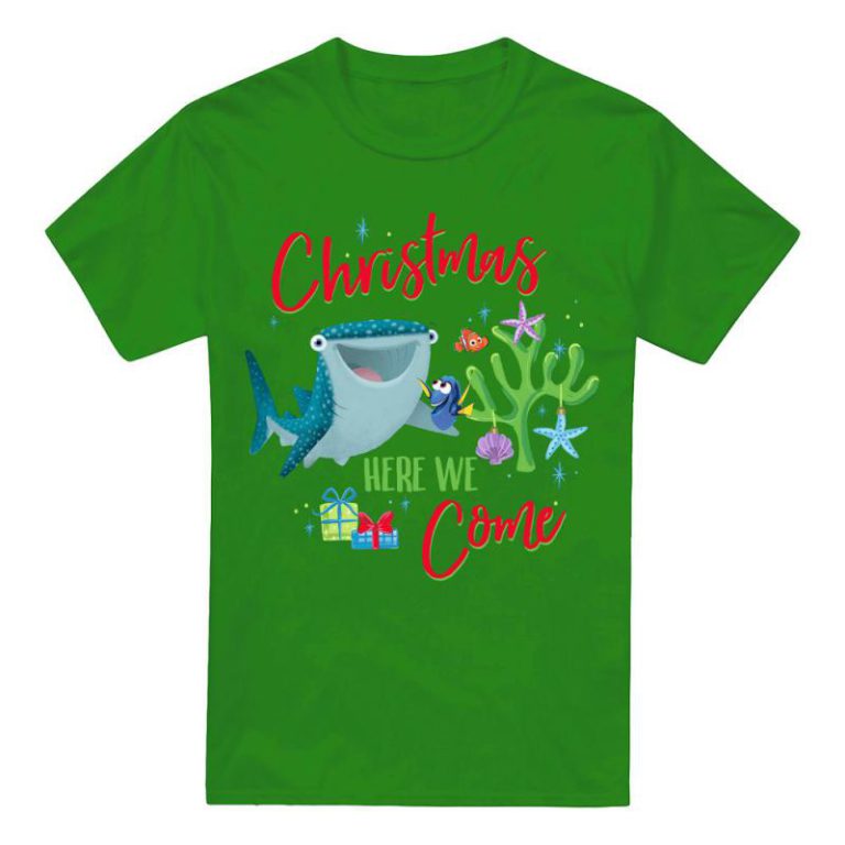 Finding Nemo Christmas Here We Come With Dory And Destiny T-Shirt Green from Debenhams