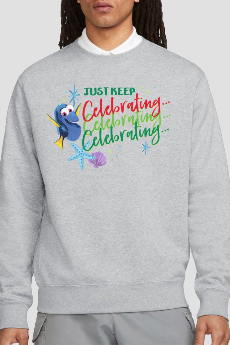 Finding Nemo Just Keep Celebrating Christmas With Dory Sweatshirt Light Grey from Debenhams