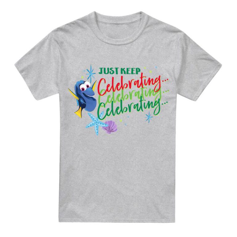 Finding Nemo Just Keep Celebrating Christmas With Dory T-Shirt Grey from Debenhams