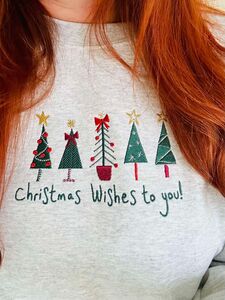 Five Festive Trees Embroidered Sweatshirt from Not On The High Street