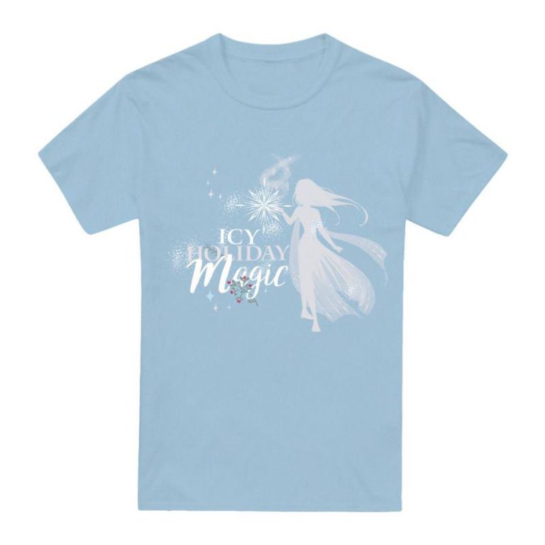 Frozen Icy Holiday Magic For Christmas With Elsa T-Shirt Light Blue from Debenhams