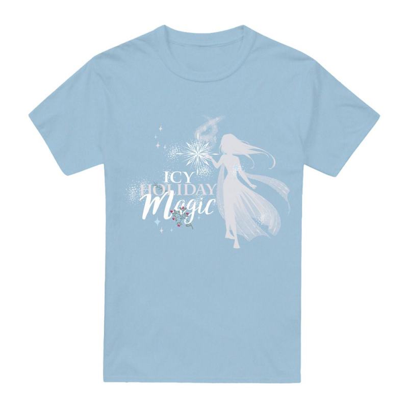 Frozen Icy Holiday Magic For Christmas With Elsa T-Shirt Light Blue from Debenhams