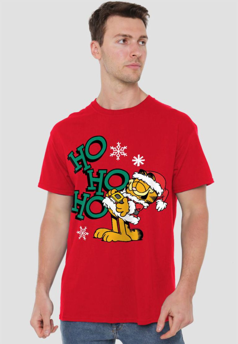 Garfield Ho Ho Ho Christmas Unisex Adult T Shirt, Red from Debenhams