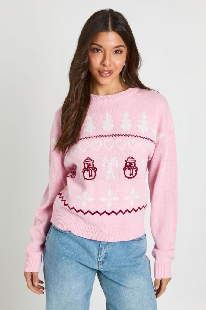 Heart Snowman Fairisle Christmas Jumper from Debenhams