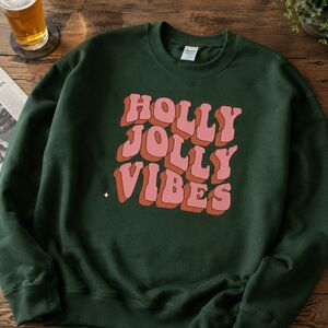 Holly Jolly Vibes Retro Christmas Jumper from Not On The High Street