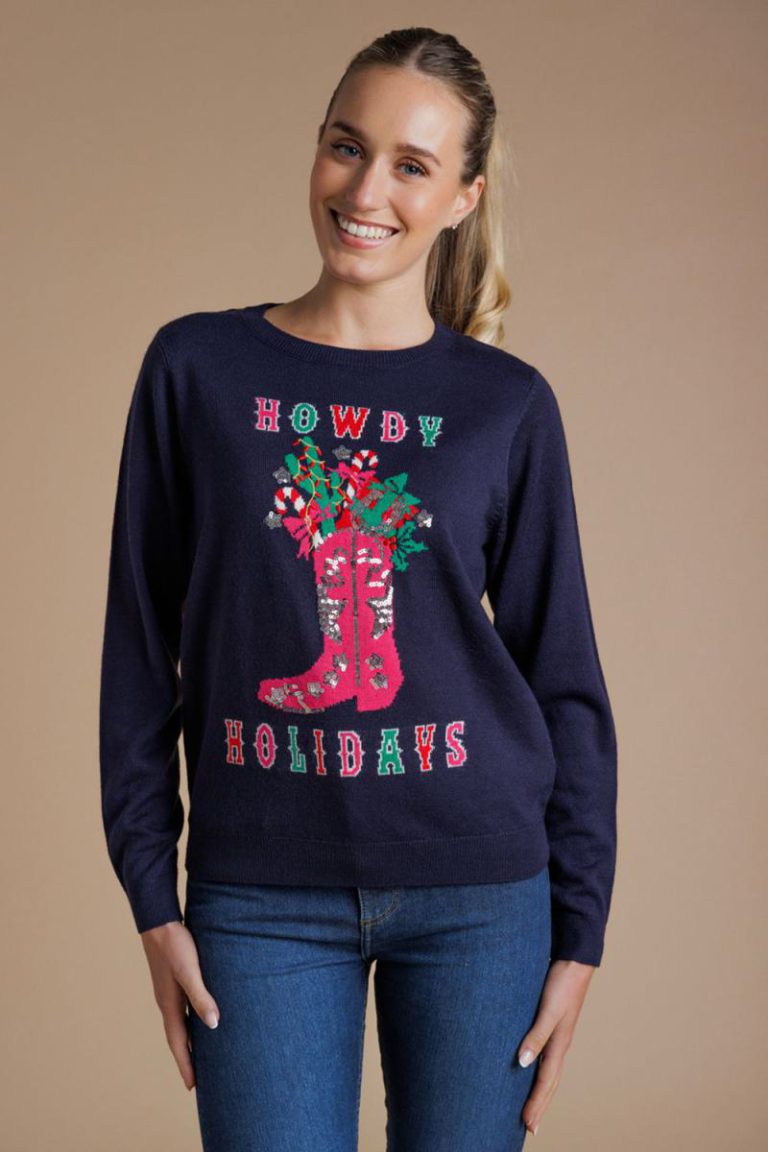Howdy Holidays Embellished Christmas Jumper from Debenhams