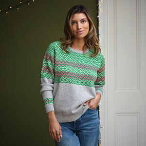 Isla Fairisle Cashmere Jumper Christmas jumper from Not On The High Street