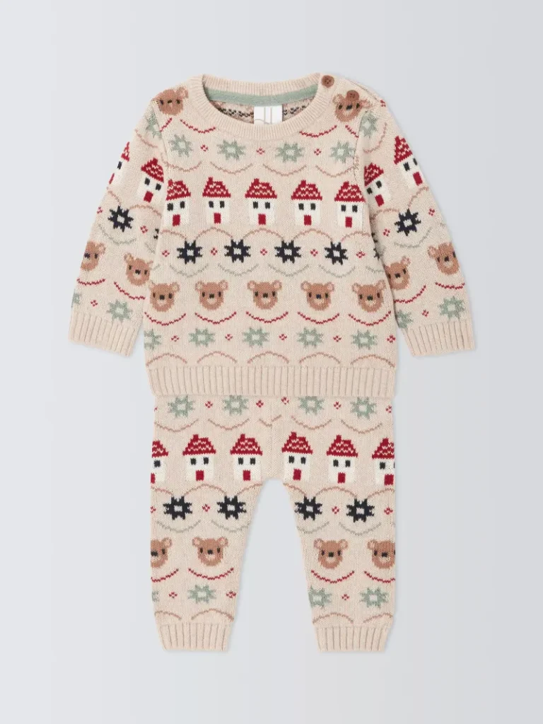 John Lewis Baby Knitted Fairisle Jumper & Leggings Set Christmas jumper from John Lewis