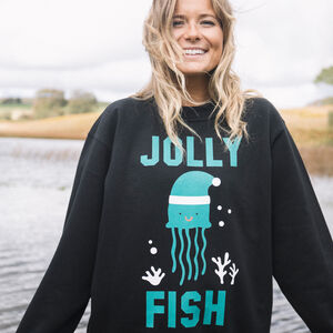 Jolly Fish Women's Christmas Jumper from Not On The High Street