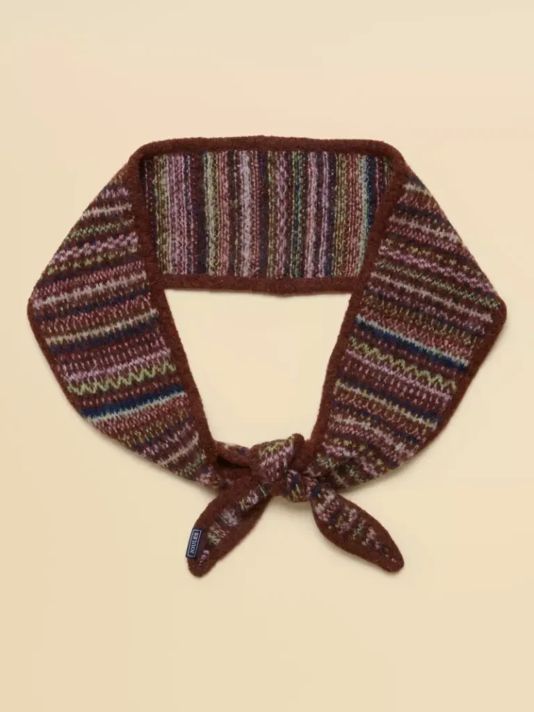 Joules Knitted Fair Isle Neckerchief, Brown Christmas jumper from John Lewis