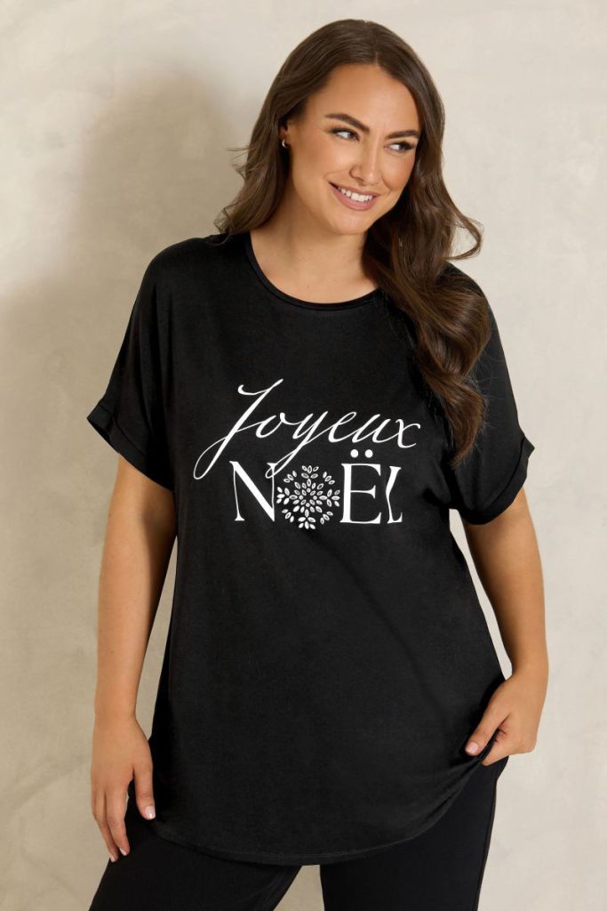 Joyeux Noel Embellished Christmas T-Shirt from Debenhams
