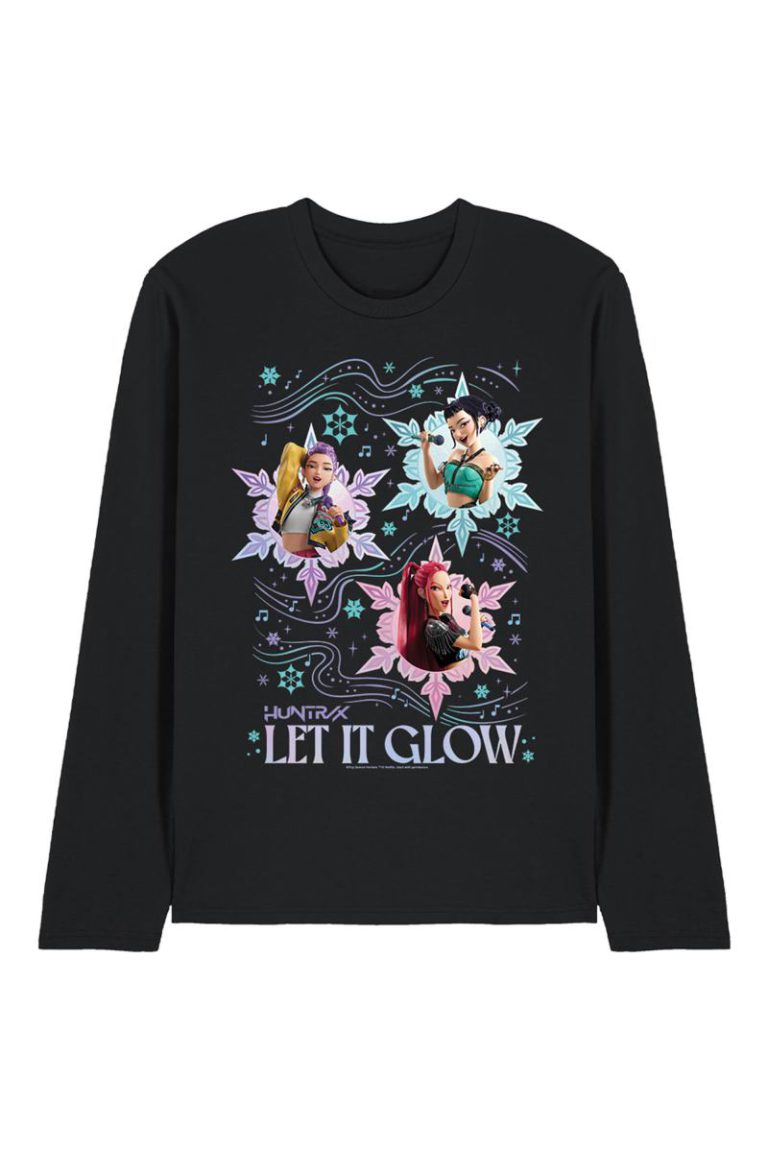 KPop Demon Hunters Christmas Huntrix Let It Glow Long Sleeve T Shirt, from Debenhams