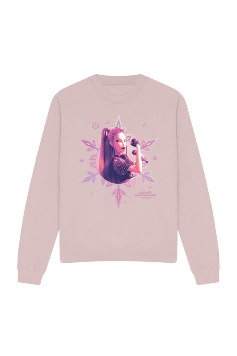 KPop Demon Hunters Christmas Mira Snowflake Sweatshirt, Pink from Debenhams