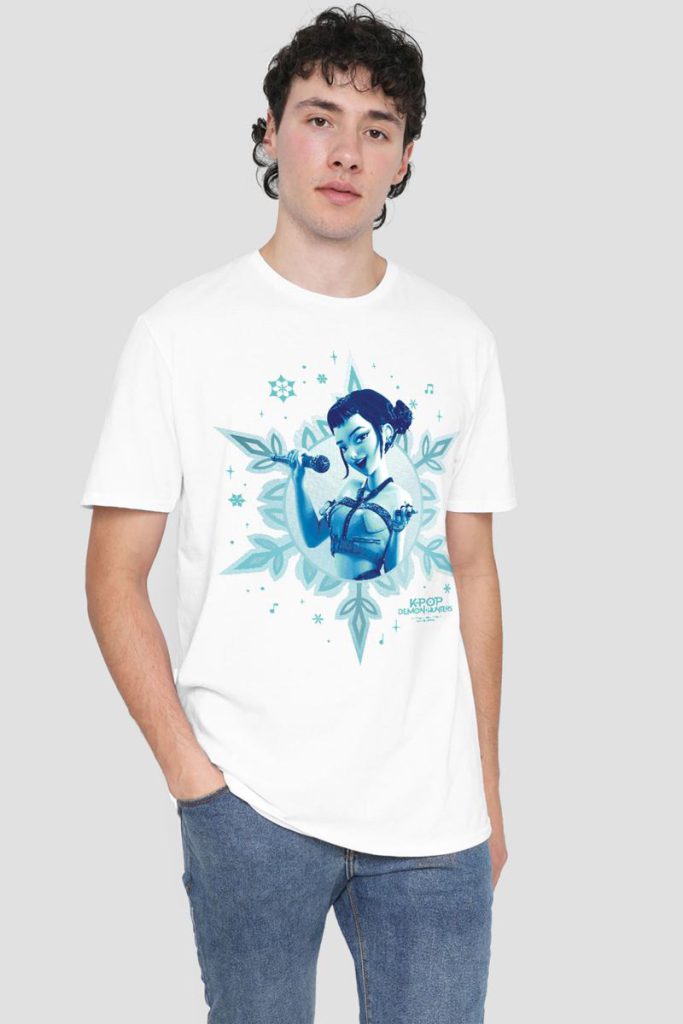 KPop Demon Hunters Christmas Zoey Snowflake T Shirt, White from Debenhams
