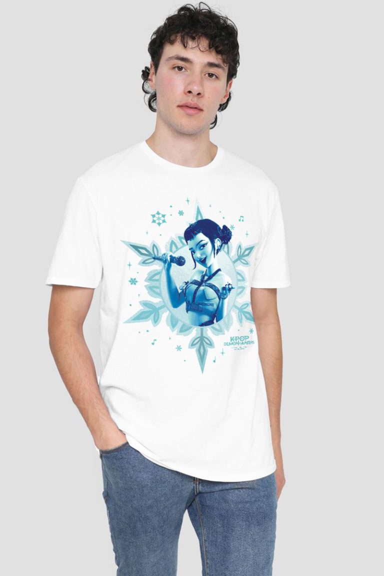 KPop Demon Hunters Christmas Zoey Snowflake T Shirt, White from Debenhams