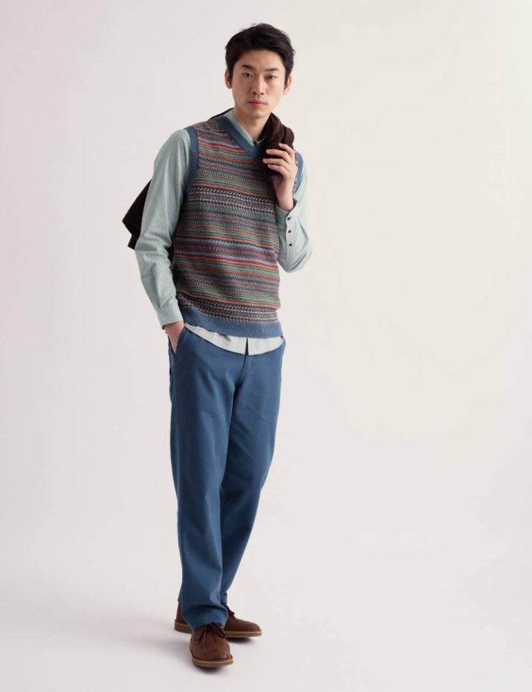 Lambswool Rich Fair Isle V-Neck Knitted Vest Christmas jumper from Marks & Spencer
