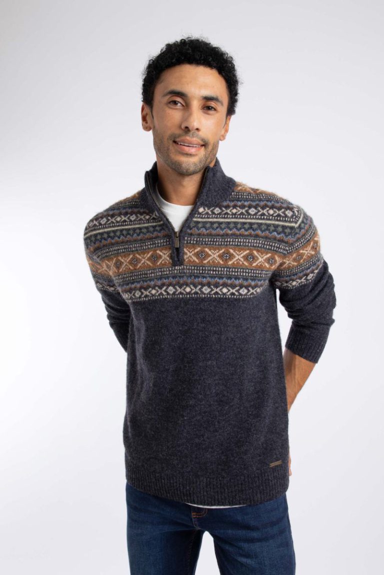 Larner 1/4 Zip Fair Isle Jumper Christmas jumper from Debenhams