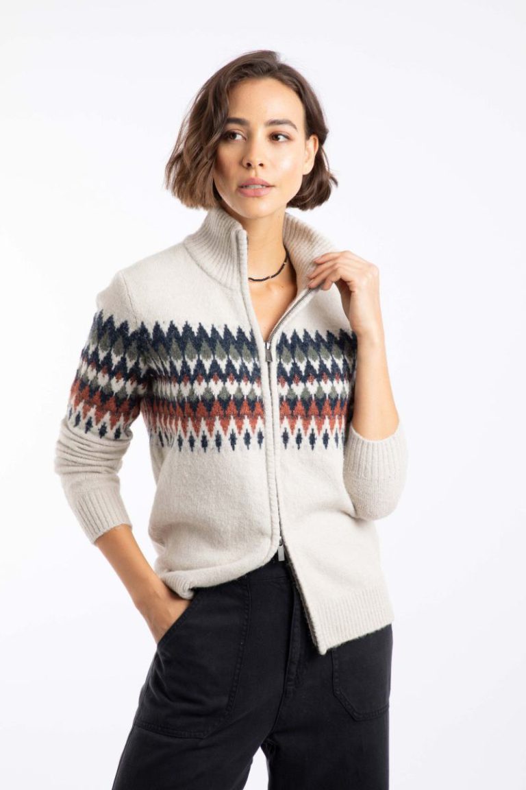 Lenka Fair Isle Sparkle Full Zip Knit Cardigan Christmas jumper from Debenhams