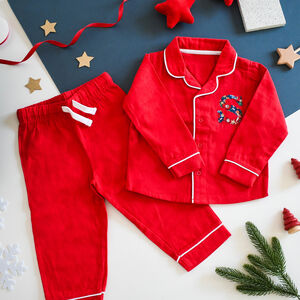 Liberty Of London Christmas Children's Personalised Classic Pyjamas Red from Not On The High Street