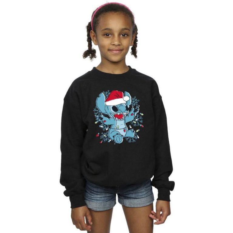 Lilo And Stitch Christmas Lights Sketch Sweatshirt from Debenhams