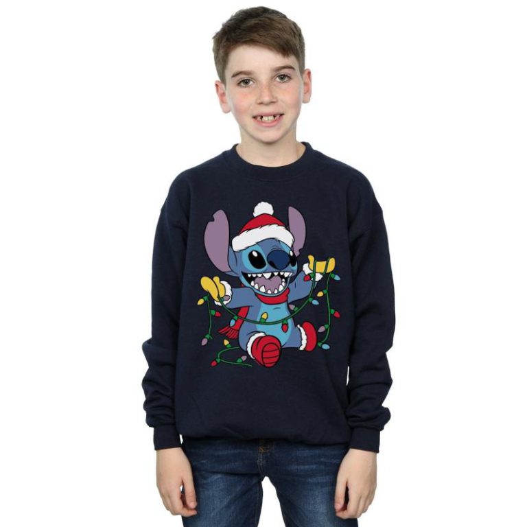 Lilo And Stitch Christmas Lights Sweatshirt from Debenhams