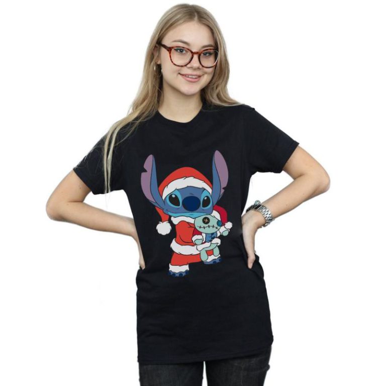 Lilo And Stitch Stitch Christmas Cotton Boyfriend T-Shirt from Debenhams