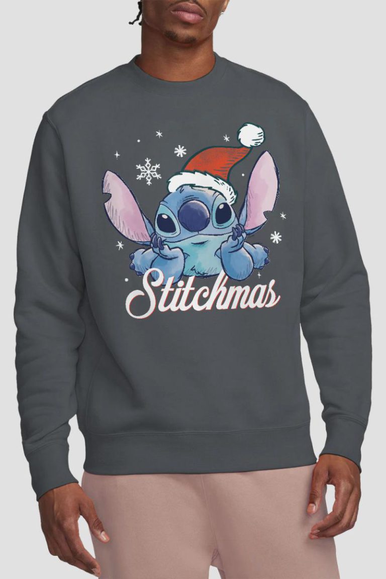 Lilo & Stitch A Stitchmas Christmas Sweatshirt Charcoal from Debenhams