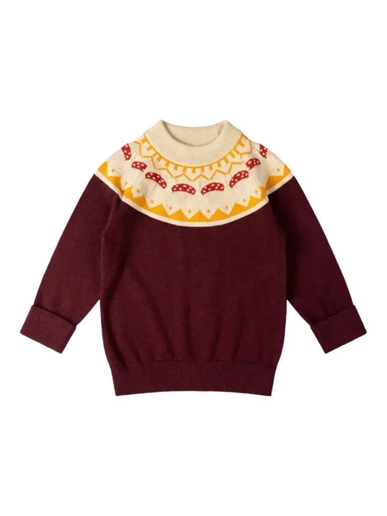 Little Green Radicals Kids' Fairisle Knit Jumper, Brown Multi Christmas jumper from John Lewis