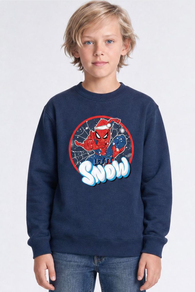 Marvel Spider in Man Snow Christmas Sweatshirt from Debenhams