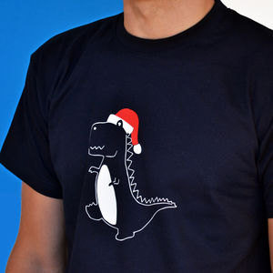 Men's Christmas Dinosaur T Shirt from Not On The High Street