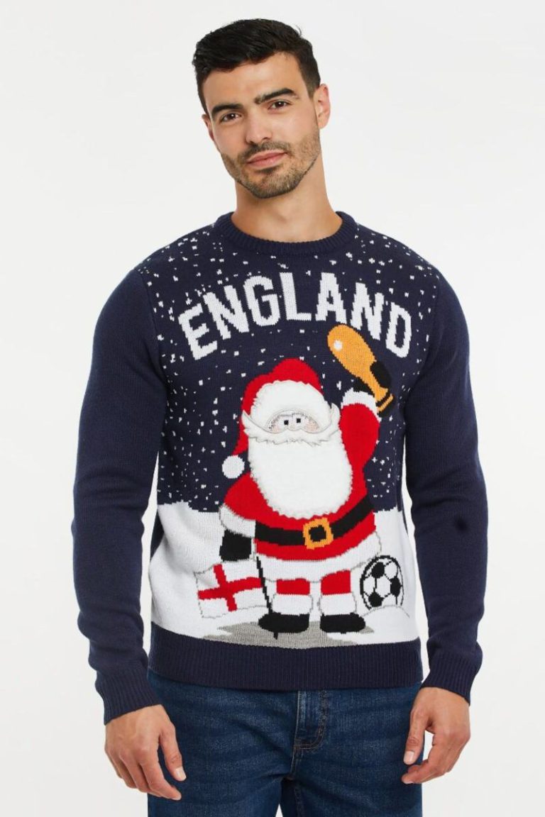 Mens England Knitted Christmas Jumper from Debenhams