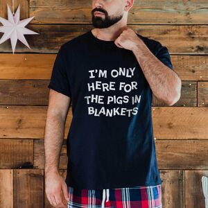 Men's Here For The Pigs In Blankets Christmas T Shirt from Not On The High Street