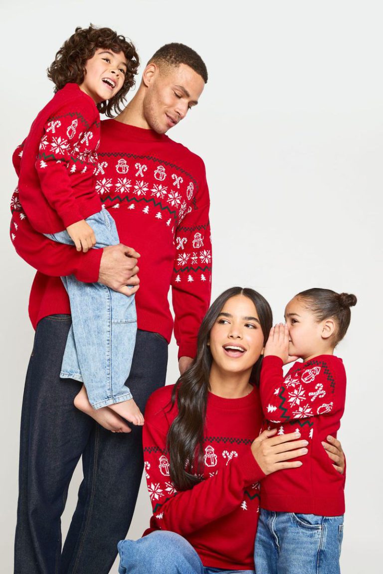 Mens Matching Family Snowman All Over Fairisle Christmas Jumper from Boohoo