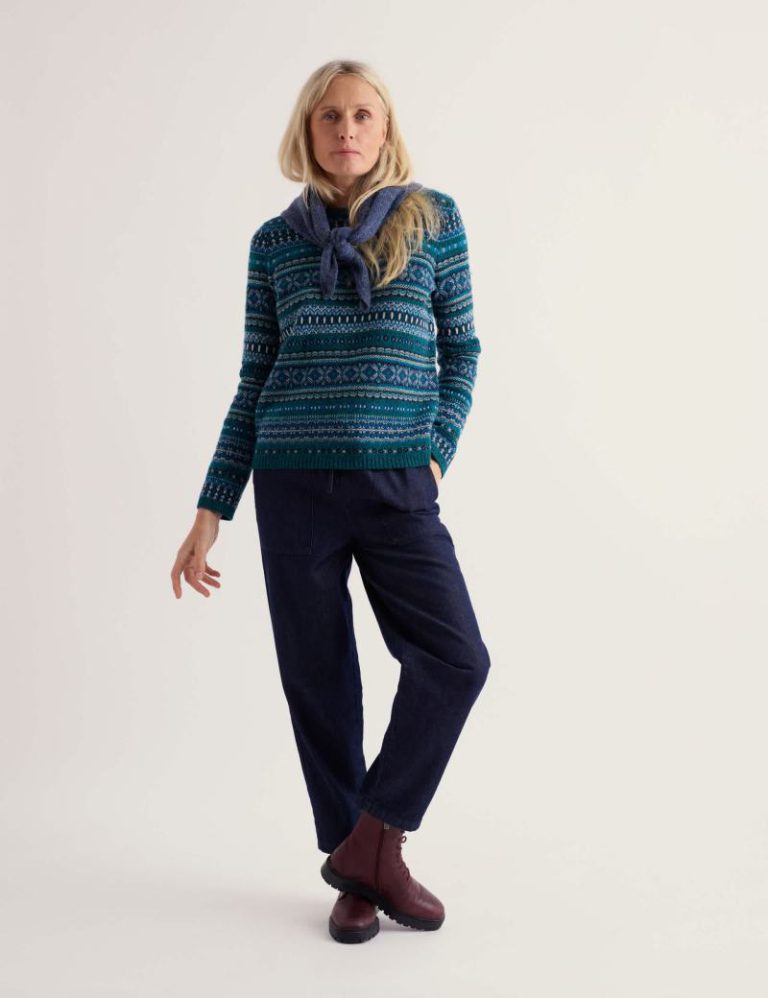 Merino Wool Rich Fairisle Round Neck Jumper Christmas jumper from Marks & Spencer